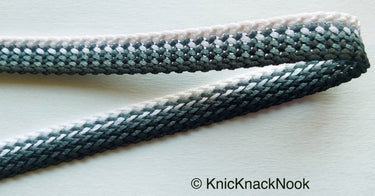 Black, White And Grey Thread Lace Trim, Basket Weave
